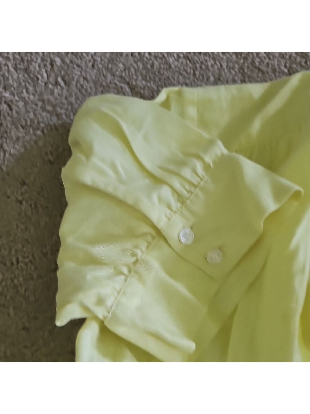 Ann Taylor Yellow Short Sleeve Relaxed Blouse - Picture 7 of 10
